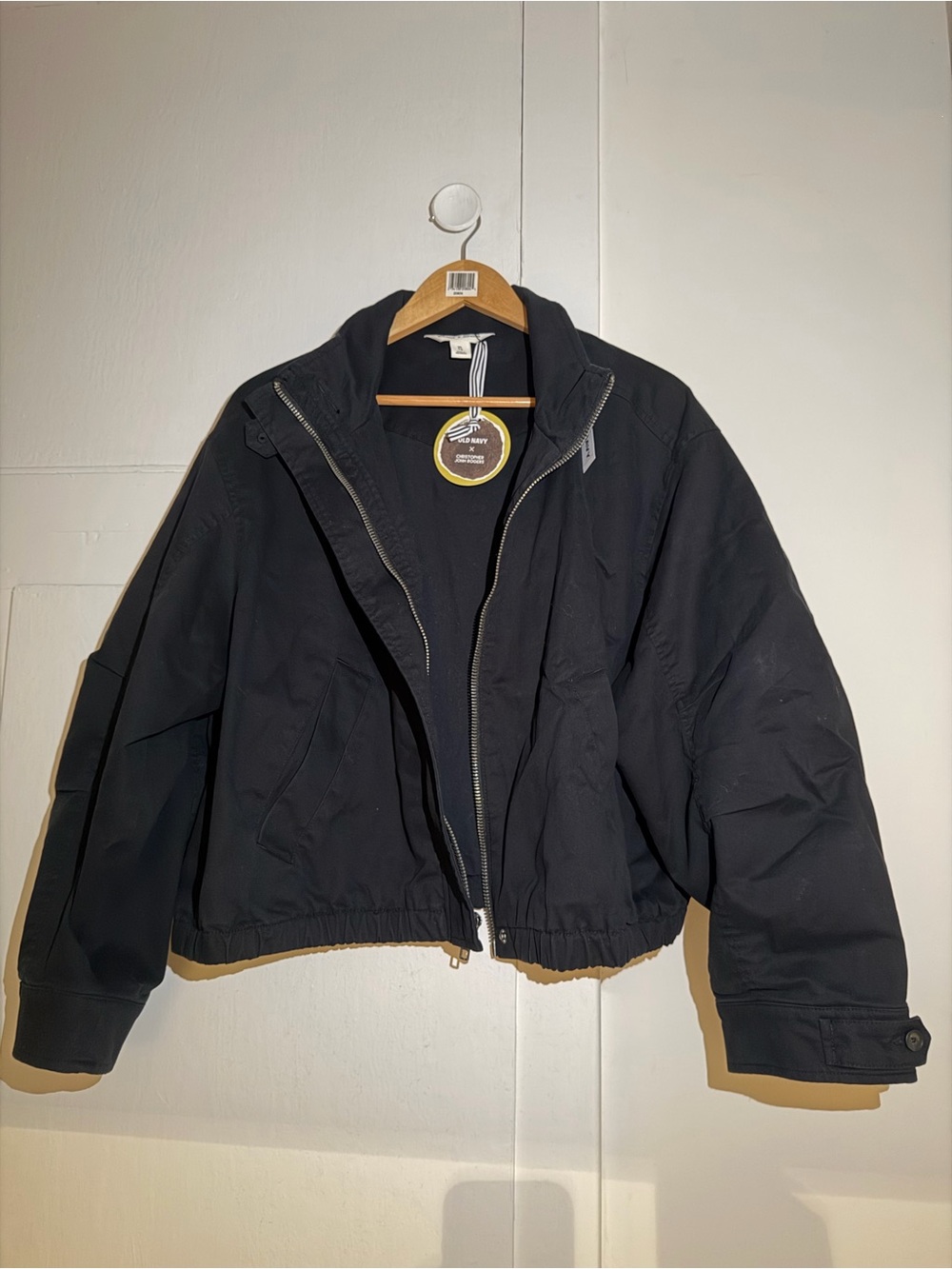 Old Navy x Christopher John Rogers, Black Bomber Jacket, NWT